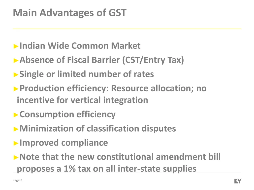 main advantages of gst
