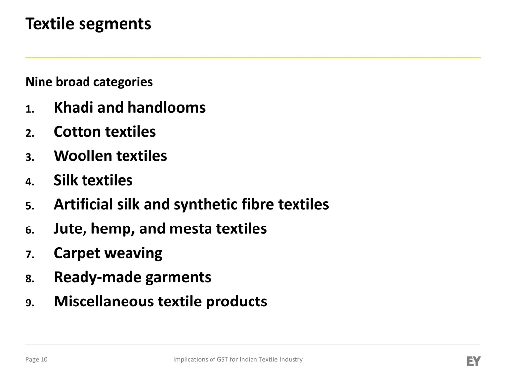textile segments