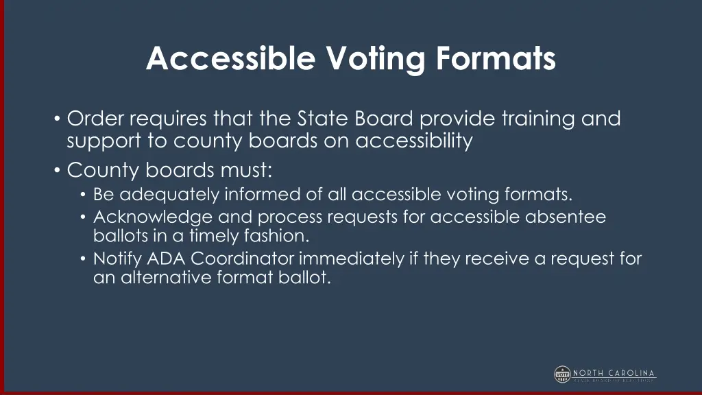 accessible voting formats