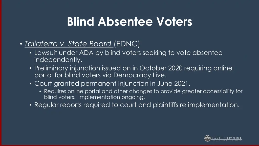 blind absentee voters