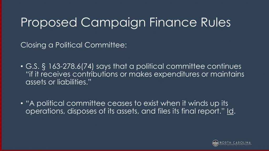 proposed campaign finance rules 1