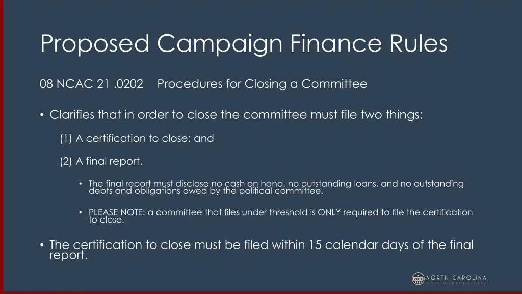 proposed campaign finance rules 2
