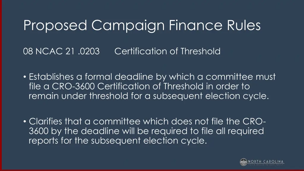 proposed campaign finance rules 5