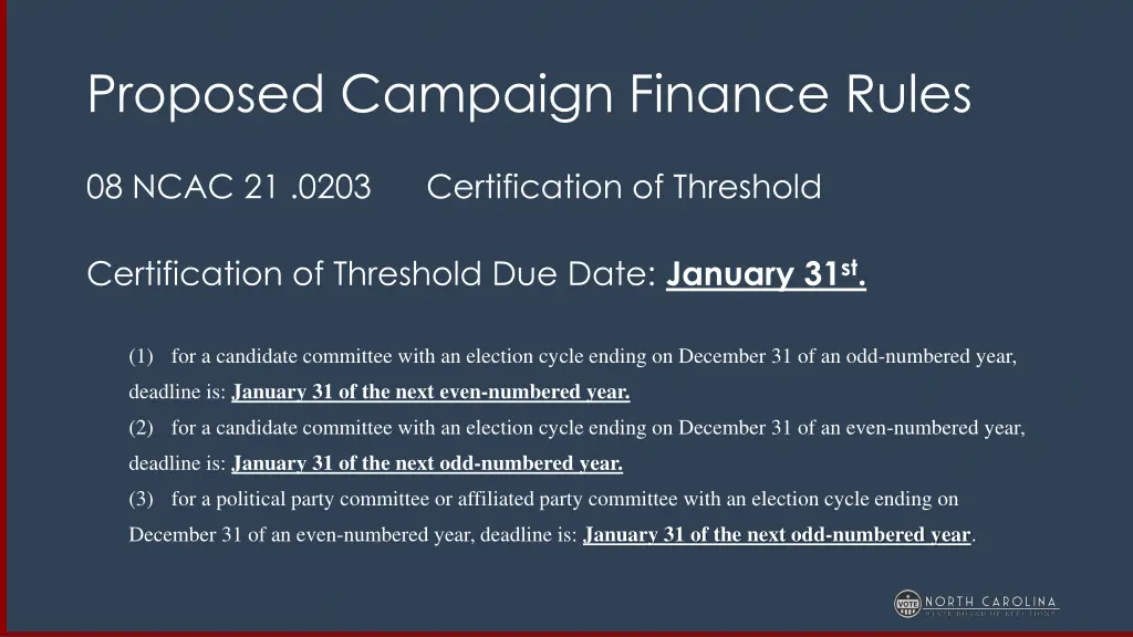 proposed campaign finance rules 6