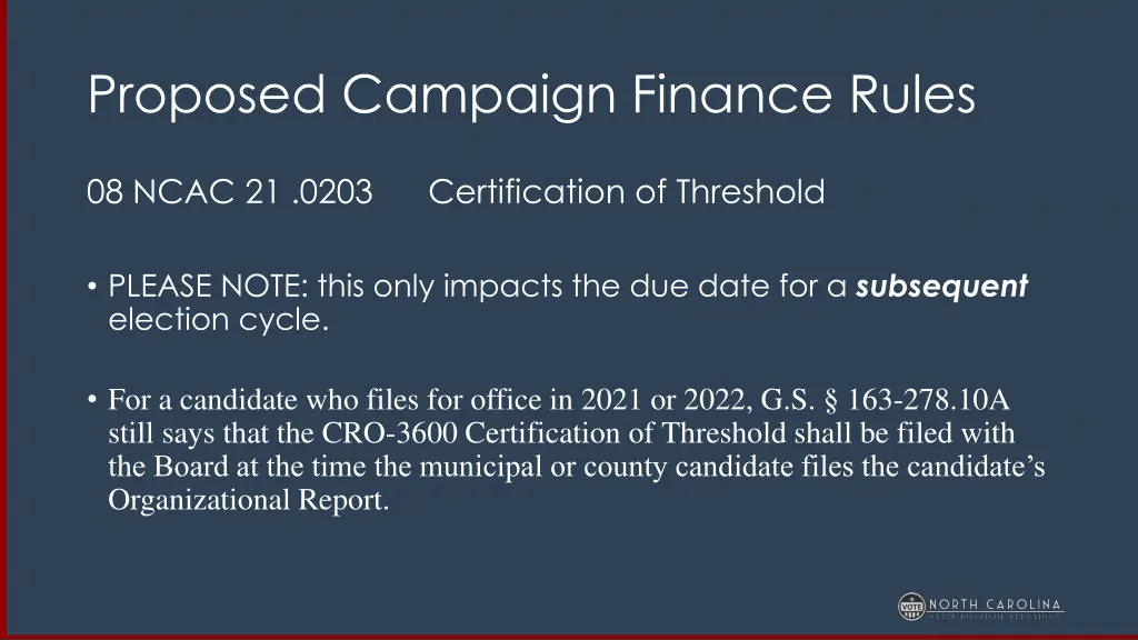 proposed campaign finance rules 7