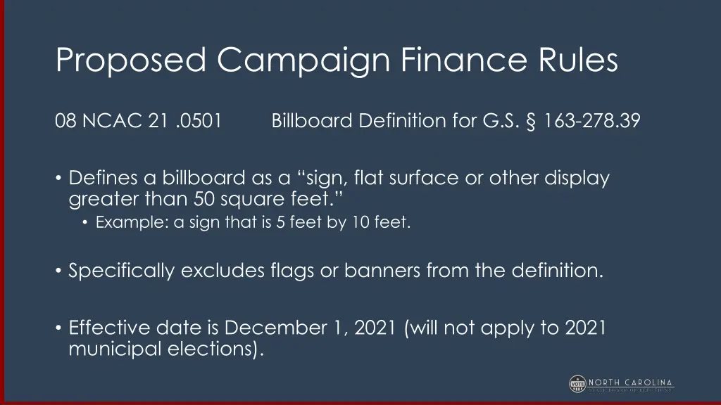 proposed campaign finance rules 8