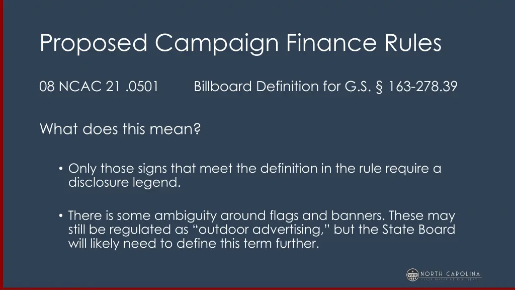 proposed campaign finance rules 9