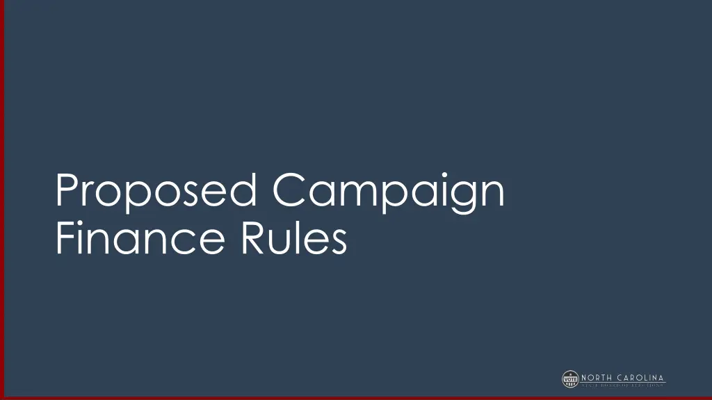proposed campaign finance rules