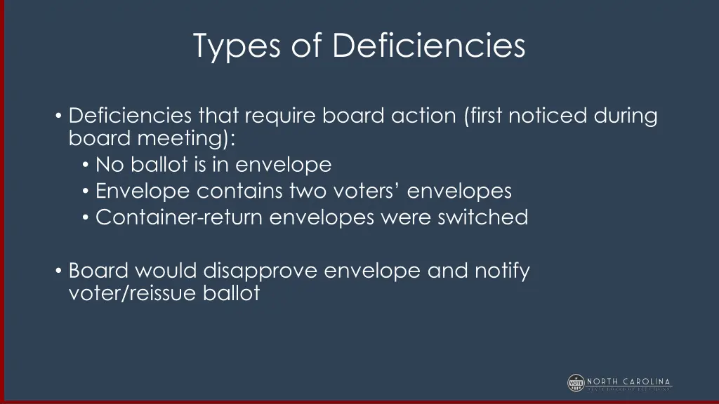 types of deficiencies 1