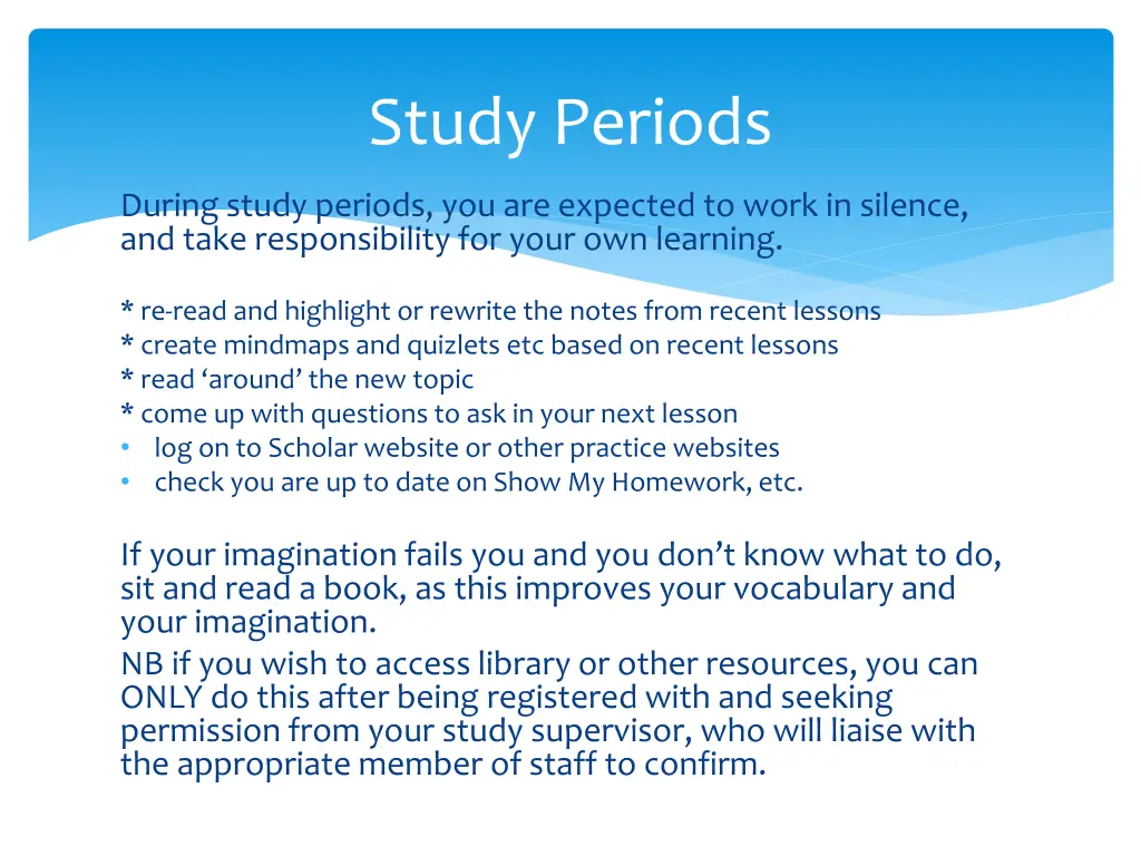 study periods