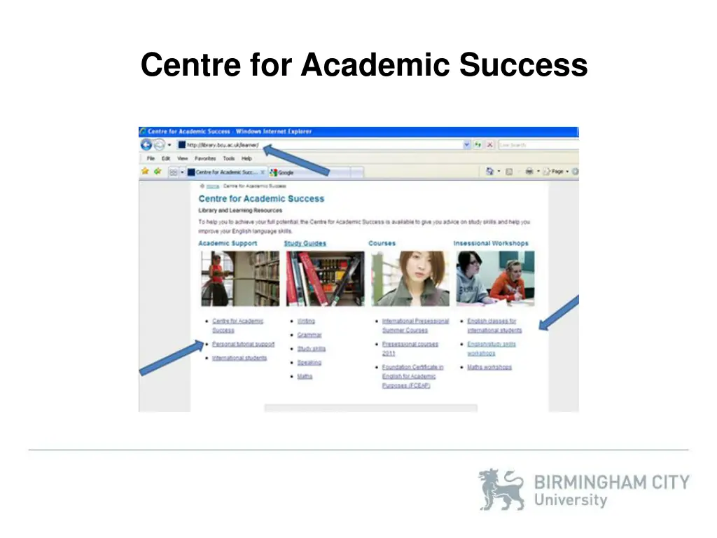 centre for academic success