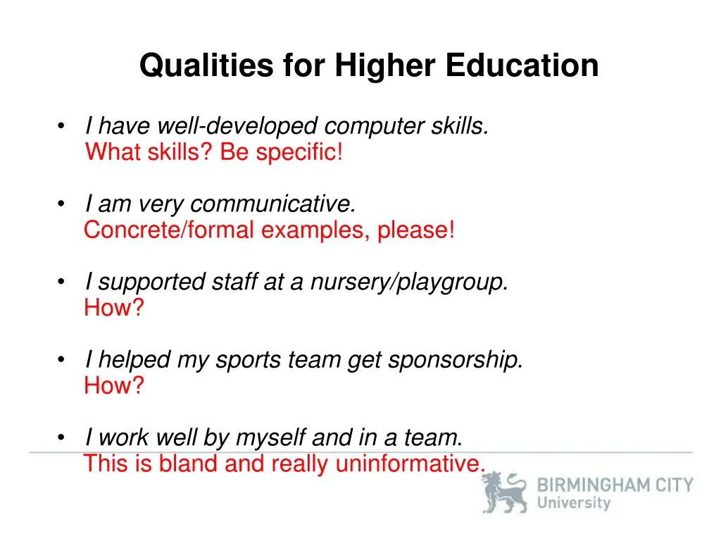 qualities for higher education 1