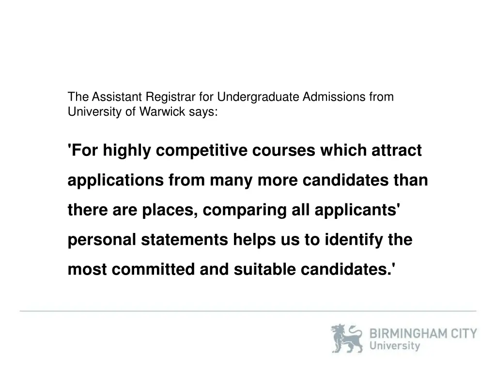 the assistant registrar for undergraduate