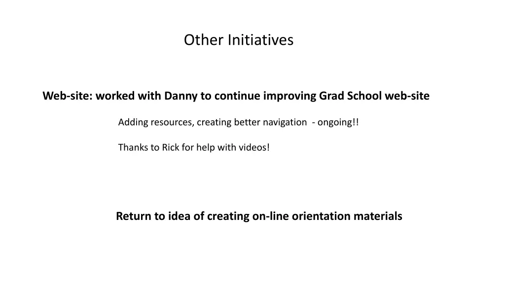 other initiatives 1