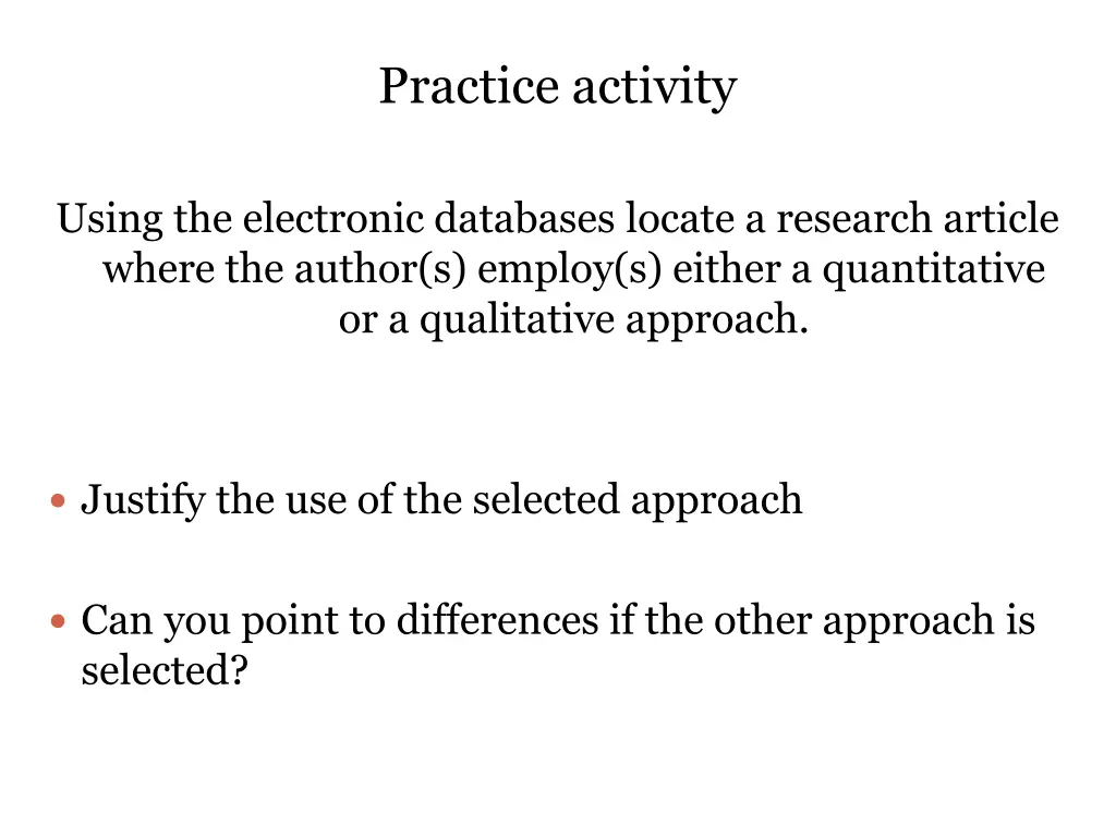 practice activity