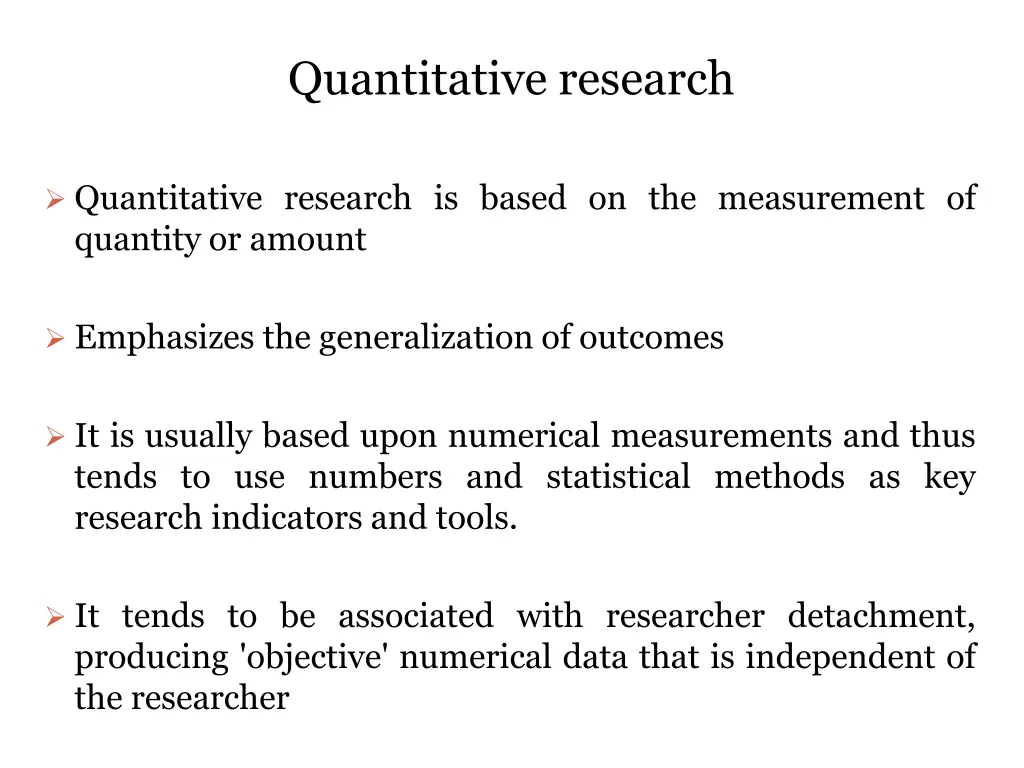 quantitative research