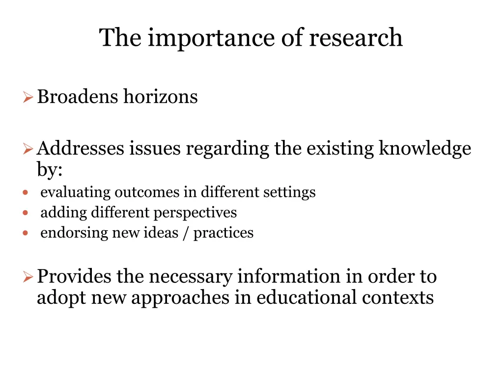 the importance of research
