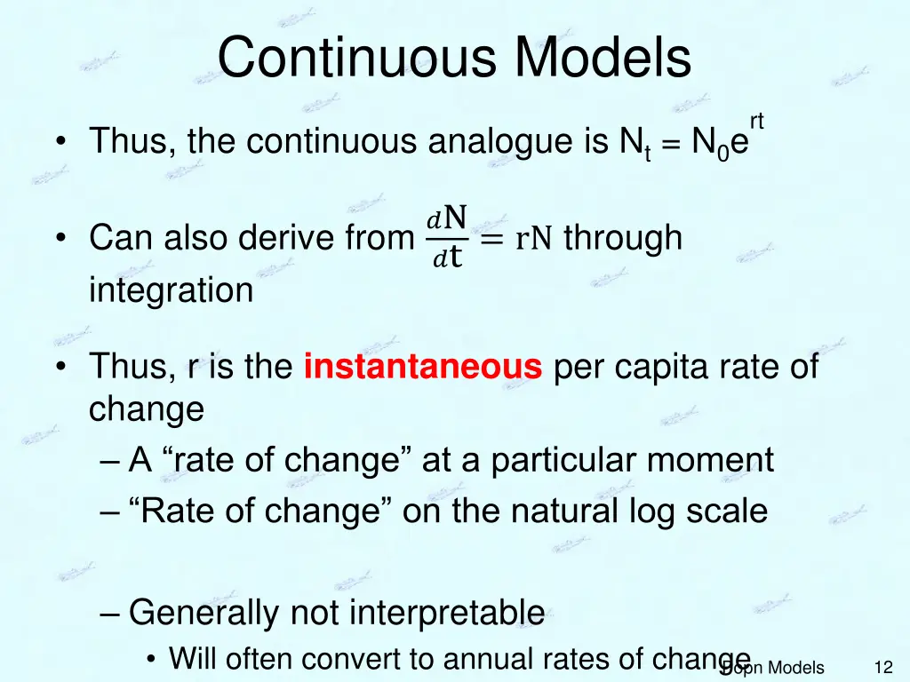 continuous models 1