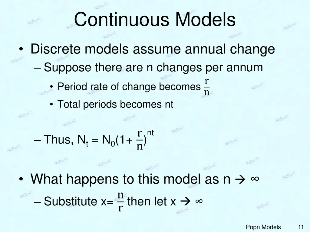continuous models