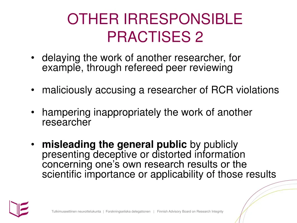 other irresponsible practises 2