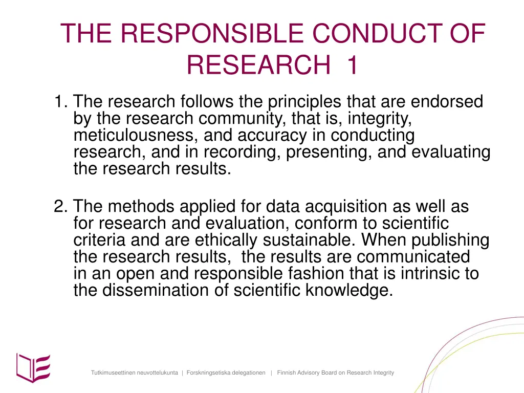 the responsible conduct of research 1