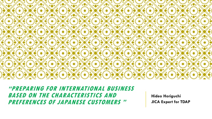 preparing for international business based