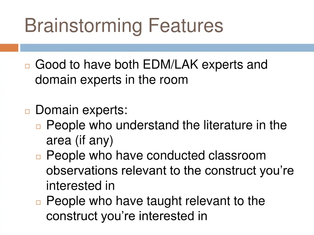 brainstorming features 1