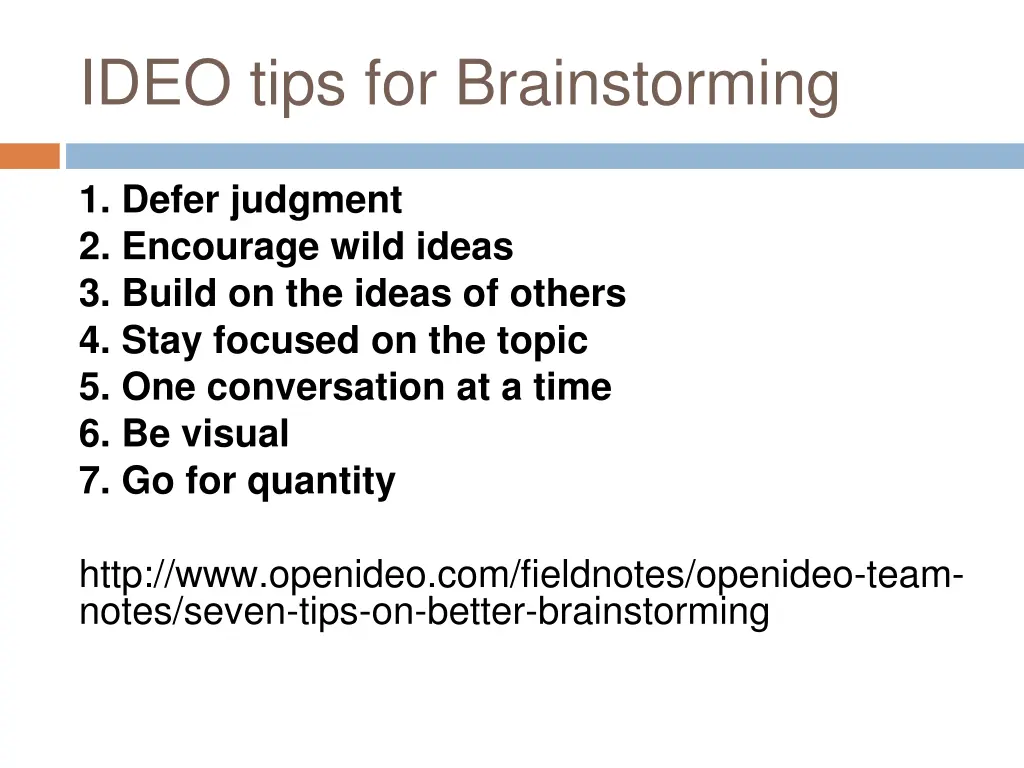 ideo tips for brainstorming