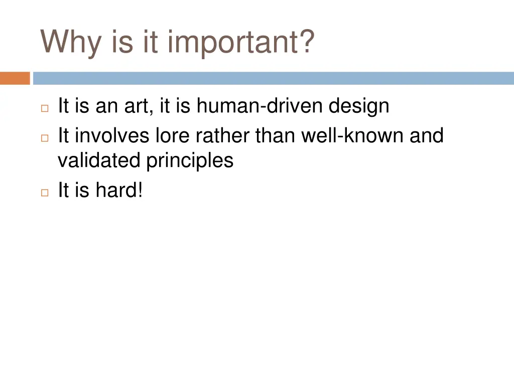 why is it important 1