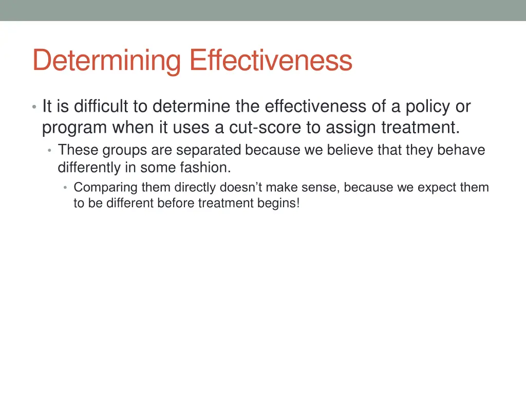 determining effectiveness