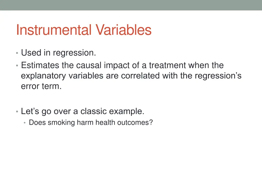 instrumental variables