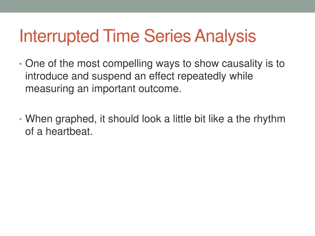 interrupted time series analysis