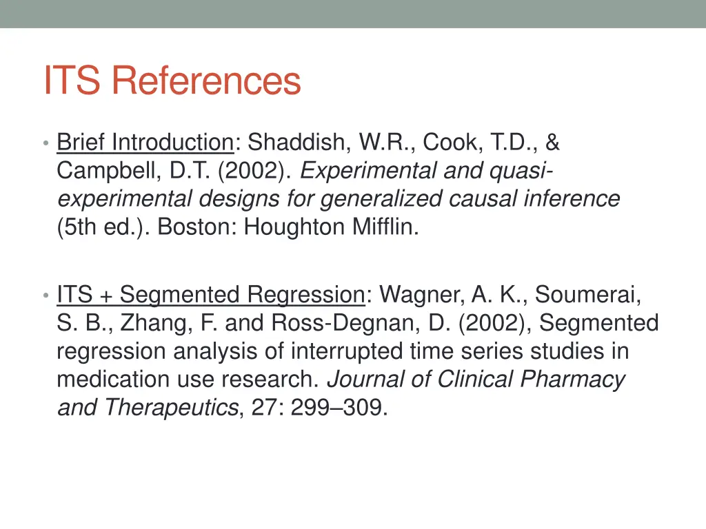 its references