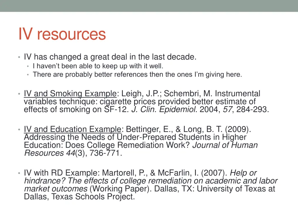 iv resources