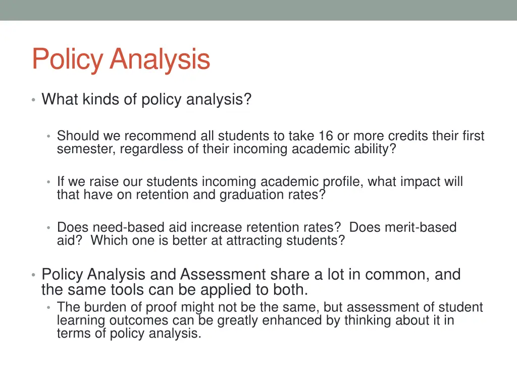 policy analysis