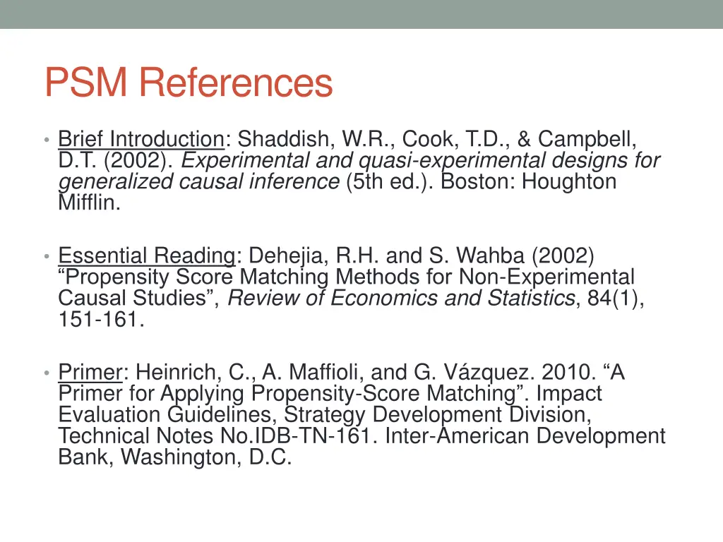 psm references