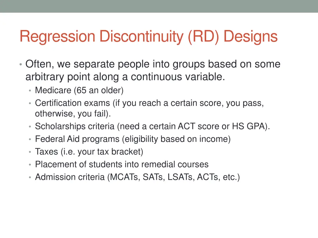 regression discontinuity rd designs
