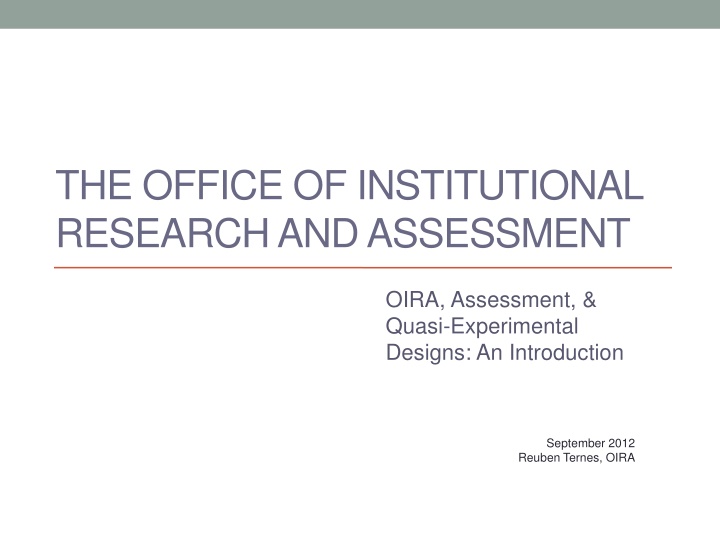 the office of institutional research