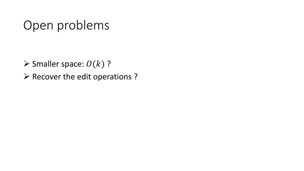 open problems