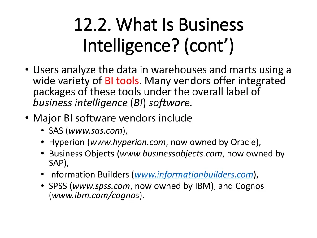 12 2 what 12 2 what is business intelligence