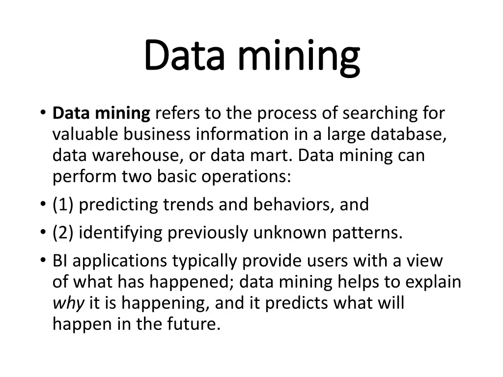 data mining data mining