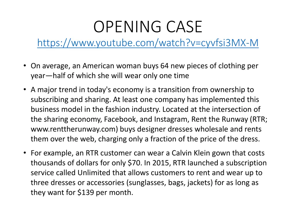 opening case