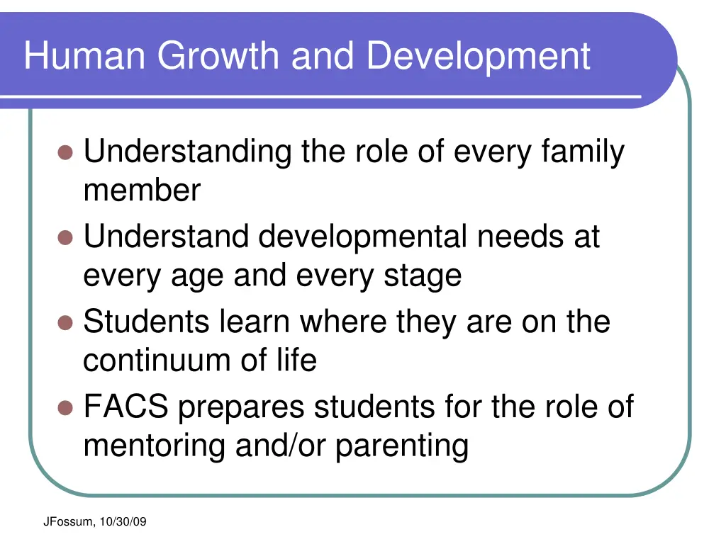 human growth and development