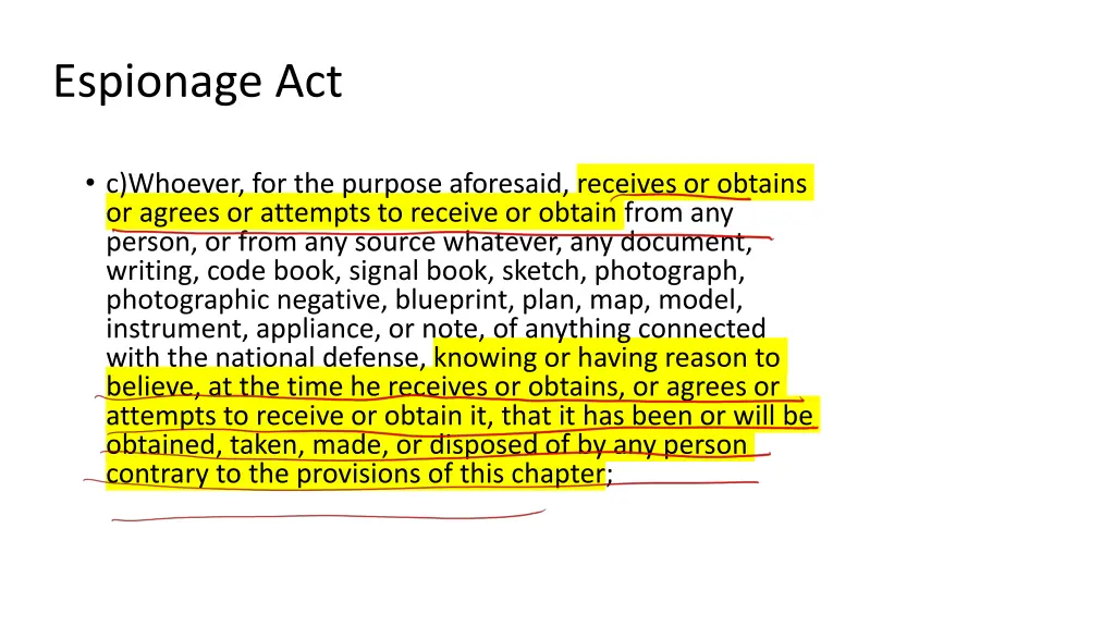espionage act