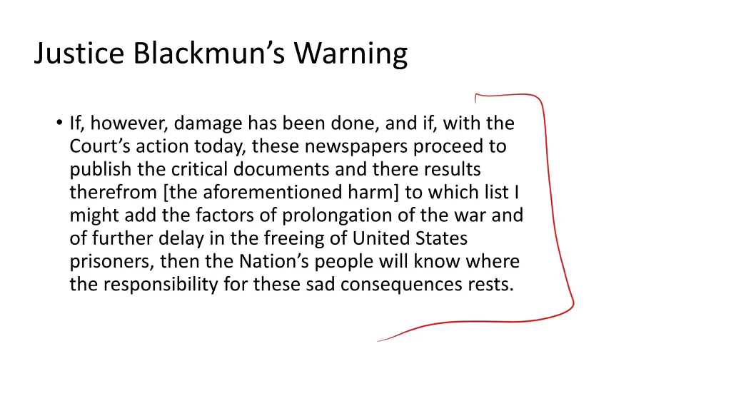justice blackmun s warning