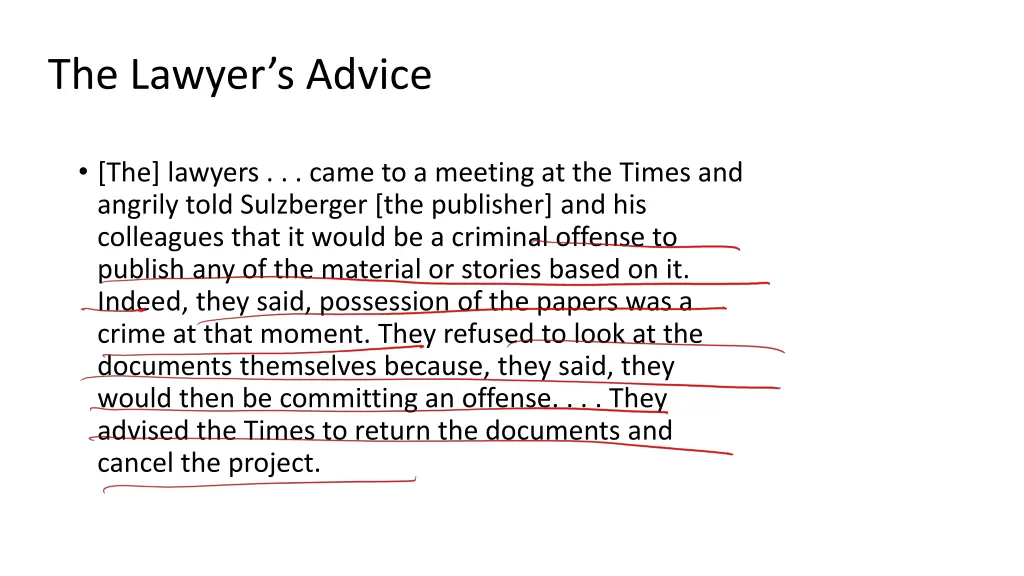 the lawyer s advice