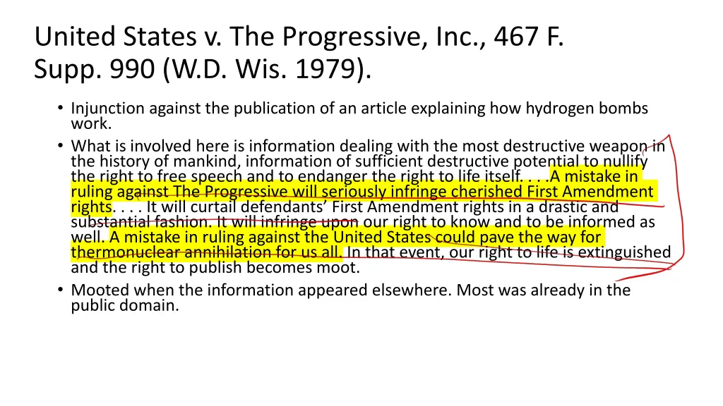 united states v the progressive inc 467 f supp