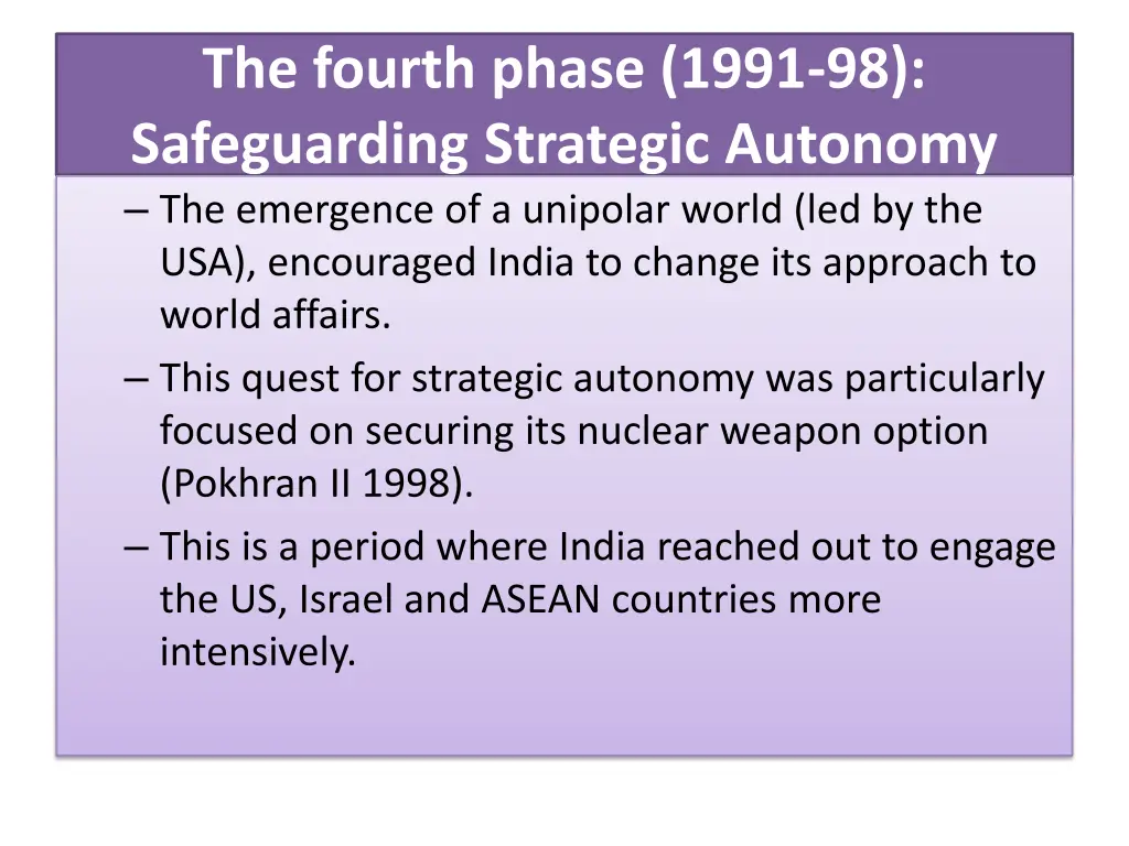 the fourth phase 1991 98 safeguarding strategic