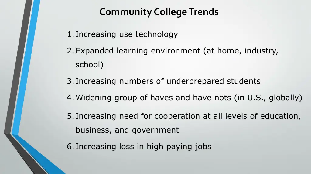 community college trends