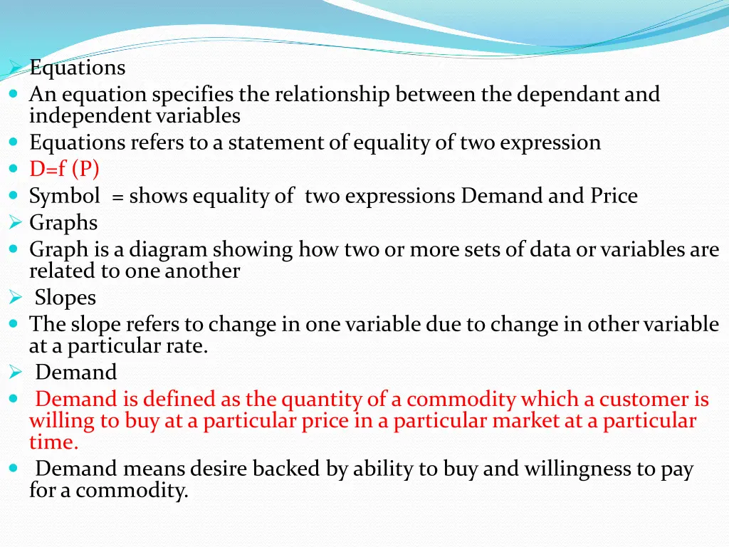 equations an equation specifies the relationship
